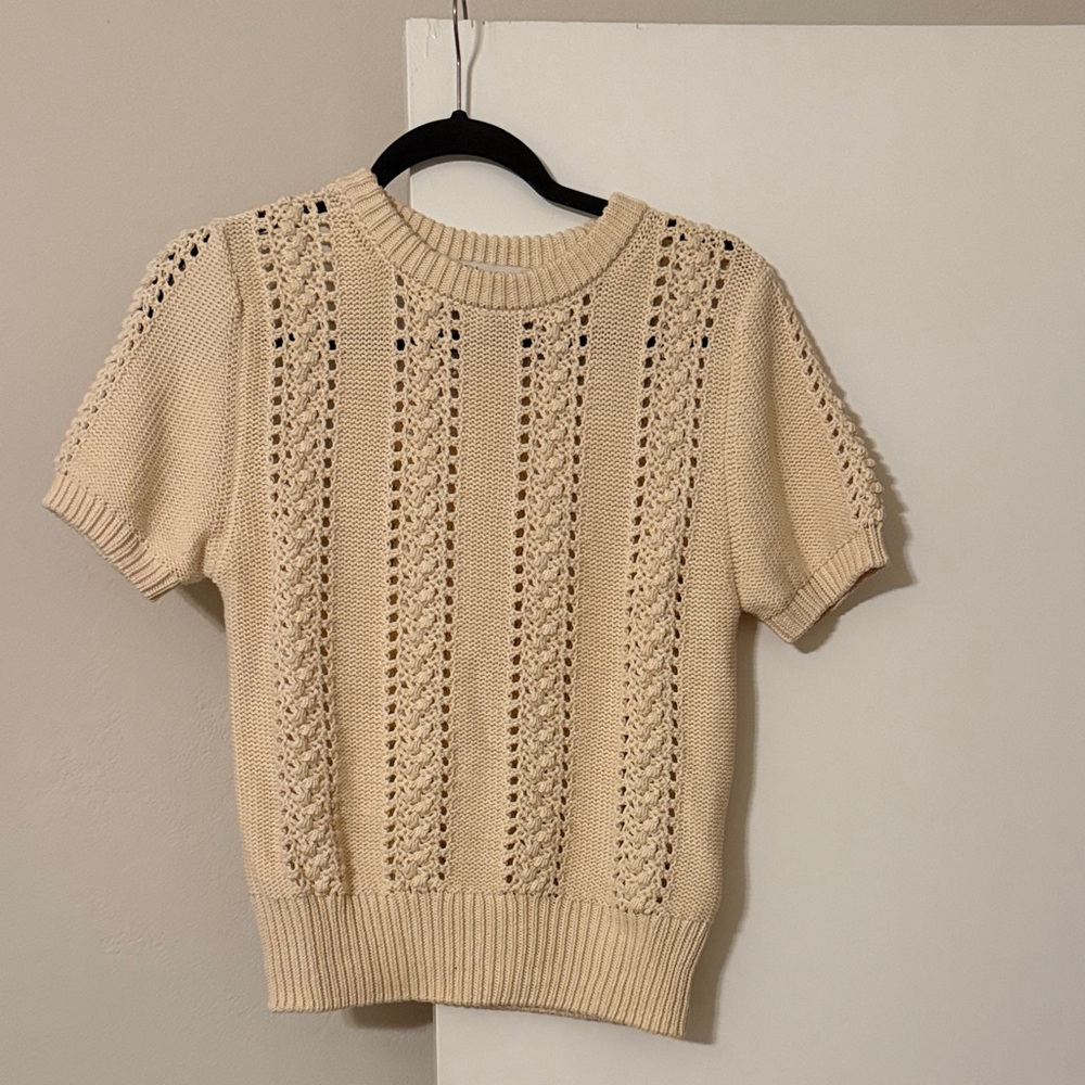 Zara Beige Knit Top